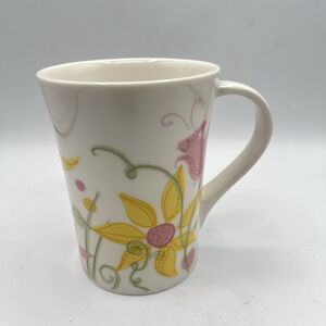 2006 Starbucks Collectible 13oz. Coffee Mug Pink & Yellow Spring Flowers Cup